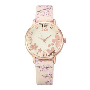 Girls Watch Women New Fashion Embossed Flowers